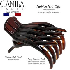 Camila Paris CP3540 French Flat 1 Count (Pack of 1), Tortoise Shell 2 x 1.75″
