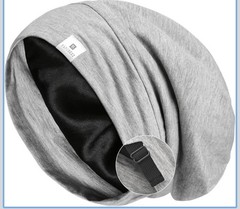 Silk SatinBonnet Wrap for SleepAdjSlouchy BeanieSilk Lined for Curly Hair Braids