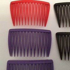 Vintage Retro 7 GOODY Plastic Hair Side Combs 1 Unbranded Clear 2.5 X 1.5 Inches