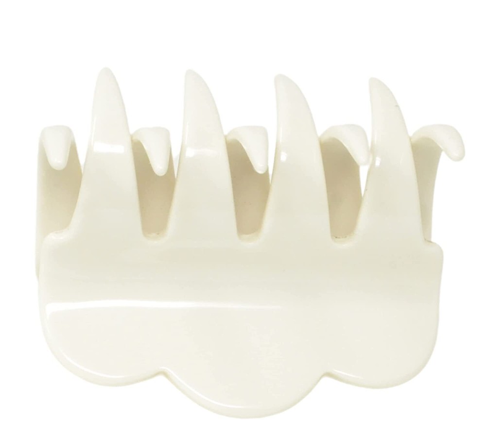 French Amie Crown Wave Medium 3” Celluloid Handmade Interlocking Hair Claw
