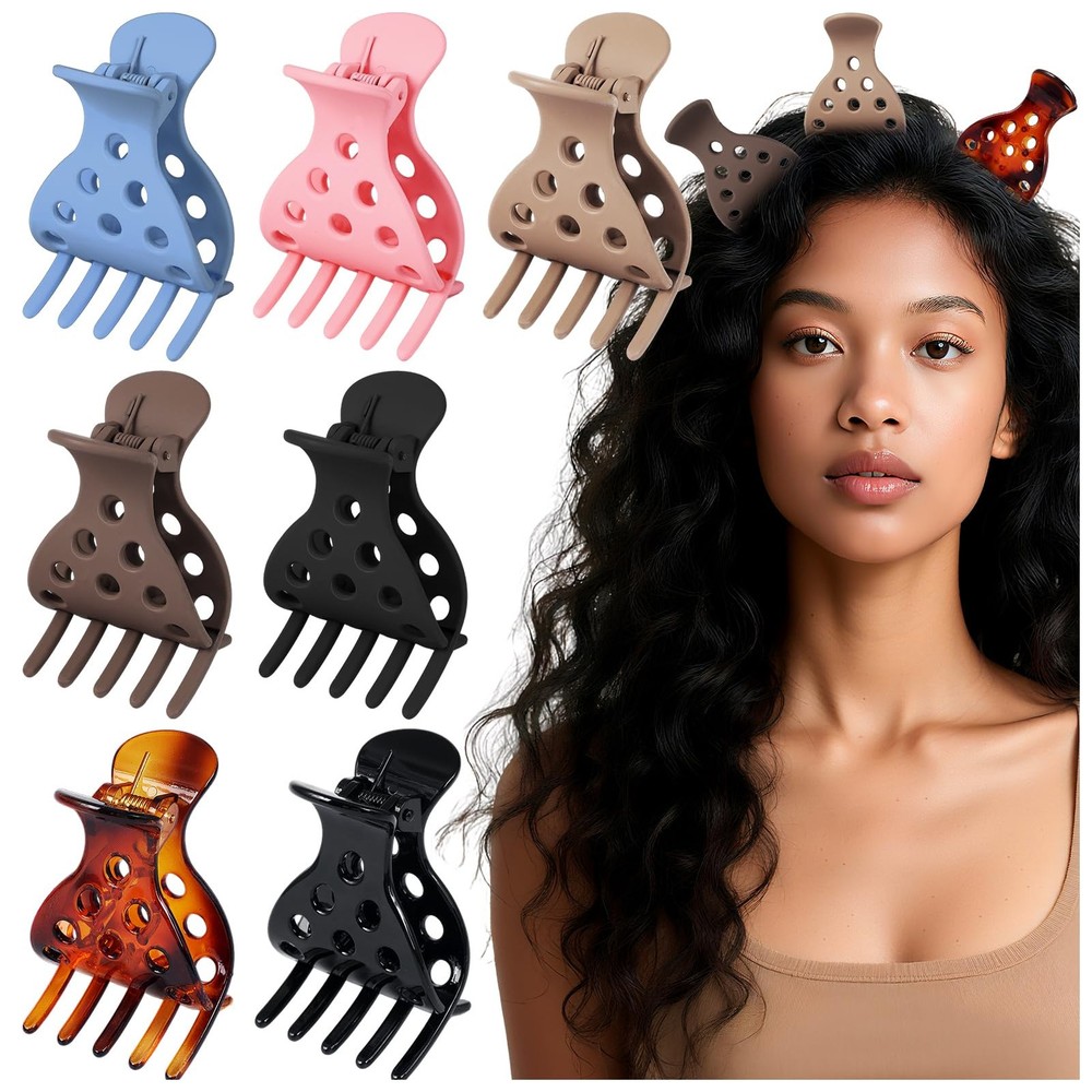 Estedro 7Pcs Root Lifting Hair Clips for 1 Count (Pack of 7), Multi-colored