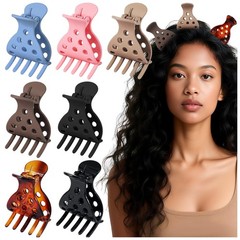 Estedro 7Pcs Root Lifting Hair Clips for 1 Count (Pack of 7), Multi-colored