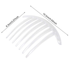 6PCS Plastic 7 Tooth French Twist Combs Hair Side Combs Clips Accessory for Wome