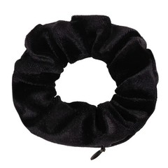New Hidden Hair Tie Hidden Safe Sight With Zipper Hair Rope Velvet Hide Key Cash