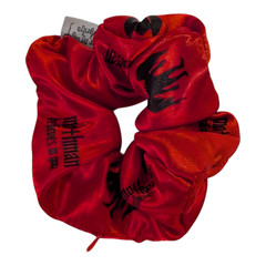 Mothman Believes in Me Satin Handmade Polyester Zipper Pocket Scrunchie