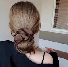 Silk Satin Scrunchies Korean Ladies Girls Elastics Hair Band Ponytail