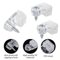 20 Pcs Glass Retainer Clips Mirror Holder Clips Plastic Glass Panel Clip with…