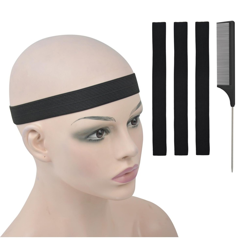 3 Pcs Lace Melting Bands Adjustable Elastic Wig Headbands for Lace Frontal