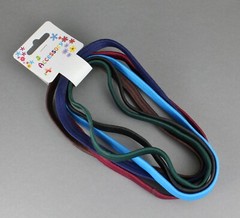 Dark Colors set pack of 6 stretch elastic sport headband no metal 3/8″ hair band