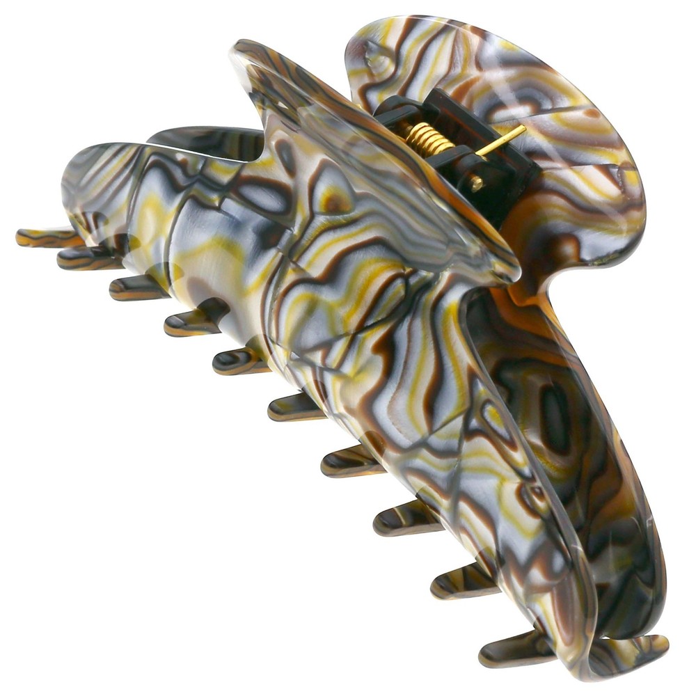 Handmade Onyx French Hair Clip for Thick Long Curly Wavy Hair – Strong Hold Claw