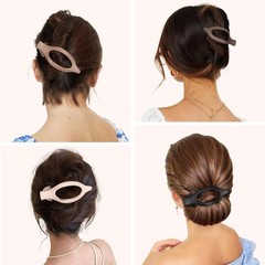 8 Pcs Flat Hair Clips for Women Girls, Claw 8 Count (Pack of 1), Nature