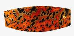 NEW hand-made artisan copper barrette w/animal print design 4″ X 1.33″