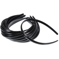 Shappy 40 Pcs Plastic Headbands Thin Skinny 40 Count (Pack of 1), Black