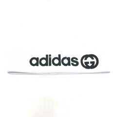 GUCCI 703594 logo adidas collaboration hair accessory/logo hair band White