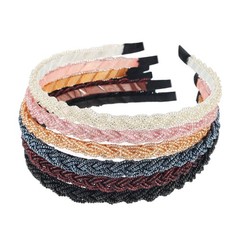 MTLEE 6 Pieces Beaded Headbands for Women 1 Count (Pack of 6), Classic Colors