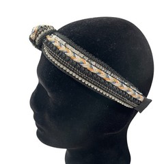 Boho Denim Frayed Headband And Beaded Sequin Hairband Bundle Y2K Baddie NWOT