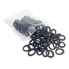 200 PCS Black Color Nylon Small Hair Ties Seamless Colorful Ponytail Holder US
