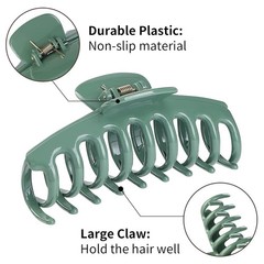 12 Pack Hair Claw Clips Large 4.3 Inch Hair Clips Stylish Barrettes in 12 Colors