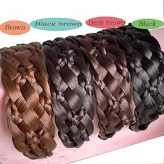 Denlydom Headband 5 1 Count (Pack of 1), Black Brown, 5 Strands, Style 2