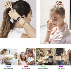 Scrunchies Silk Satin Hair Ties – Small Mini Thin Elestics Ponytail Holder Hair