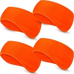 4 Pieces Ear Warmer Headband Winter Running Headband Fleece Earband for Orange