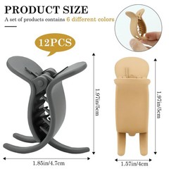 1 Count (Pack of 12), Transparent, yellow, khaki, dark brown, off-white, black