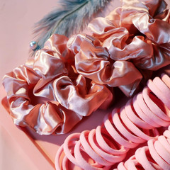 755PCS Pink Hair Accessories Set – Ponytail Holders, Scrunchies & Hair Ties