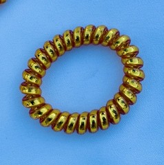 15 Pcs Gold Spiral Coil Hair ties Dent free Hold Kids &Adult Elastic Hair Tie