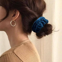 (10 Pack) Assorted Color Small Velvet Scrunchies For Thin Hair Women