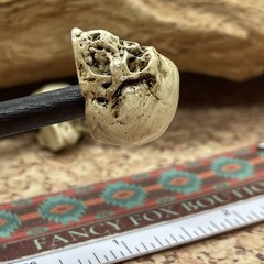 Pair Skull Skeleton Gothic Hair Stick Punk Goth Chopstick Man Bun Men’s Women’s