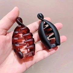 4pcs Small Banana Hair Clips Elegant High Ponytail Hairpins Hair Accessories