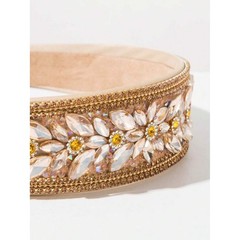 Embellished gold Crystal Headband