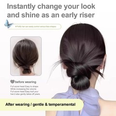 Messy Bun Hair Pieces for Women Claw Clip in Straight Bun Short Ponytail Extensi