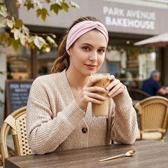 12 Pcs Stretchy Sport Headbands for Women,Absorbed Sport Headband Soft Twist Kno