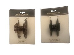Lot Of 2 French Atelier Hair Claw Clips Made In France Classics NIB Tortoise Bla