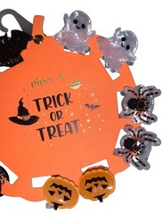 Piper K Trick Or Treat Halloween Small Hair Clips Ghost Bat Spider Pumpkins Cat