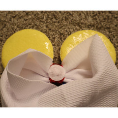 Toy Story Inspired Baby Mouse Ears Headwrap Newborn White Blue Yellow Handmade