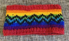 HEADBAND Nepal Hand Made Wool Head Band New Crochet Rainbow Pride #ä