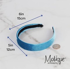 Motique Accessories 1 inch Velvet Blue Headband