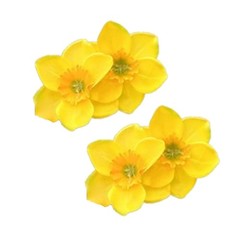 2lots Elegant Double Flower Hair Clip Fashionable Light weight Hair Barrettes