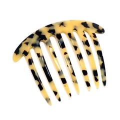 French Amie 7 Teeth Handmade Celluloid Side Hair Comb for Women and Girls