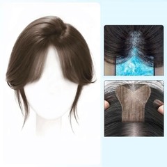 2.3″x3.15″ Front Lace MAGIC Friction to fix 100% Human Hair Hairline Topper 10″
