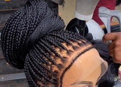 Box Braided Wigs for Black Women Box Braids Lace Front Wigs Synthetic Crochet