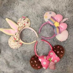 Disney Parks Rapunzel Cinderella Anna Sequin Loungefly Bow Minnie Ears Headband