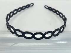 8 Black Plastic Small Hollow Circle Hoop Alice Headband Hair band 15mm Free Ship