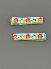 Farm Animals Hair Barrettes Ribbon Clips Hair Accessories For Girls Women