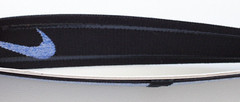 Nike Pro Swoosh Headband 2.0 Elastic Logo Heather Lt Game Royal/Black