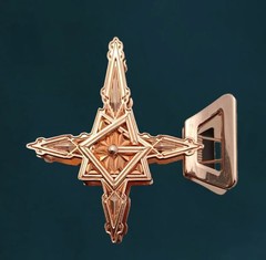 GHOST Band Official Rose Gold Grucifix Hair Clip NEW ON CARD