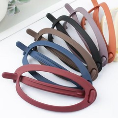 6 Pcs French Oval Hair Barrette Clips for Women Girls Thick Thin Multicolor