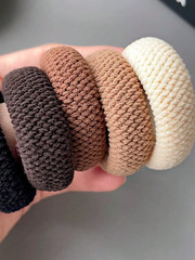 5/10 Mix Color High Elasticity Thickened Versatile Simple Scrunchies, Hair-Frien